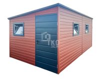 Schowek Domek Ogrodowy 2,5x4m Drzwi 3x Okno Jasny Brąz Antracyt Dach TKD241