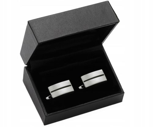 STALOWE SPINKI + PUDEŁKO Modne Męskie do Mankietów Koszul Matowe GREG d6-12 na Arena.pl