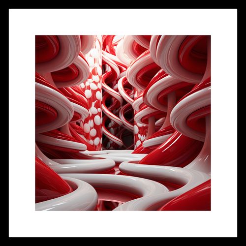 Plakat 20x20cm Czerwone Wiry na Arena.pl