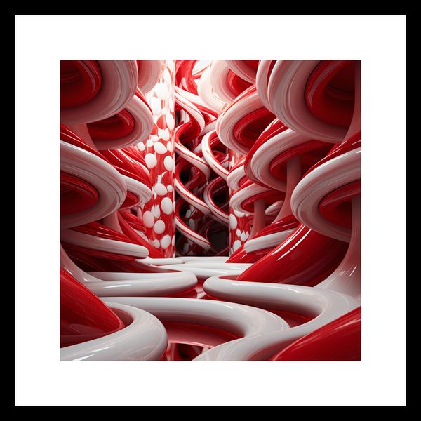 Plakat 20x20cm Czerwone Wiry zdjęcie 3