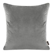 Poszewka dwustronna VELVET LEN 45X45 ciemnoszara naturalna