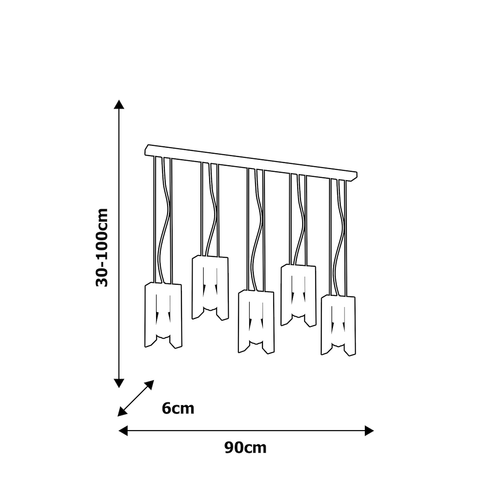 LAMPA WISZĄCA VINCENZO 5XE27 na Arena.pl