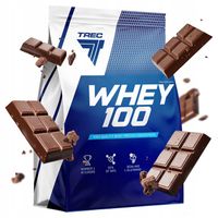 BIAŁKO WPC Trec Whey 100 900g PYSZNE PROTEINY NA MASĘ MIĘŚNIE DO TRENINGU!!