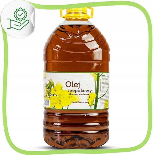 Olej rzepakowy tłoczony na zimno naturalny zdrowy VitaFarm smaczny 5L na Arena.pl