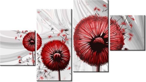 90CM 160 OBRAZ 4 ELEM CZERWONE DMUCHAWCE 3 ŚCIENNY na Arena.pl