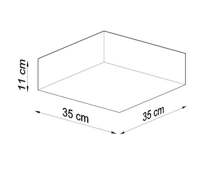 Plafon LAMPA sufitowa SL.0136 kwadratowa OPRAWA natynkowa czarna zdjęcie 4