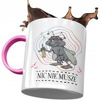 Kubek Różowy Śmieszny Nic Nie Musze Prezent Z Nadrukiem Ze Zdjęciem