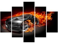 105CM 150CM OBRAZ 5 ELEM SPORTOWY WÓZ DRUK