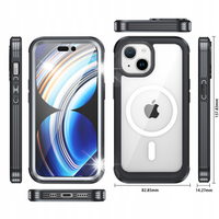 EXOGUARD CASE ETUI 360° MAGSAFE PANCERNE WYTRZYMAŁA OBUDOWA IPhone 15 Plus