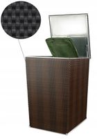 Obudowana śmietnik do ogrodu z technorattanu RD04