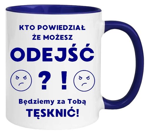 KUBEK NA POŻEGNANIE KOLEŻANKI KOLEGI Z PRACY ŚMIESZNY PREZENT na Arena.pl