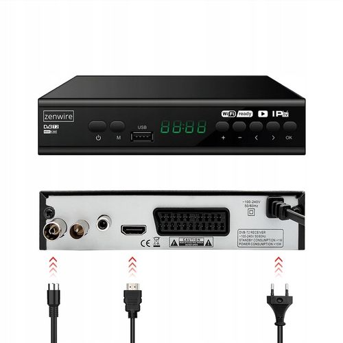 Tuner Dekoder Satelitarny DVB-T2 HEVC H.265 Full HD Telewizji na Arena.pl