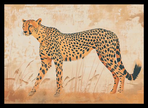 Plakat 35x25cm Gepard w Ruchu na Arena.pl