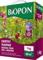 kwietny trawnik - mieszanka nasion traw, ziół i kwiat 1kg - br bio-1931