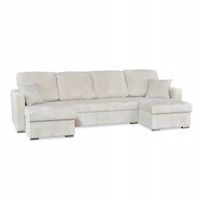 Narożnik Rene BIG rozkładany funkcja spania Family Meble sztruks beżowy