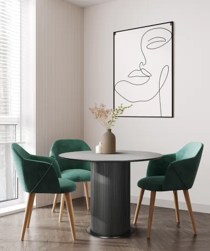 Stół Elia 100cm okrągły czarny na Arena.pl