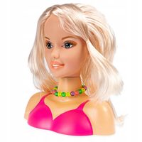 GŁOWA LALKA DO STYLIZACJI I CZESANIA WŁOSÓW MAKIJAŻU DLA DZIECI + AKCESORIA