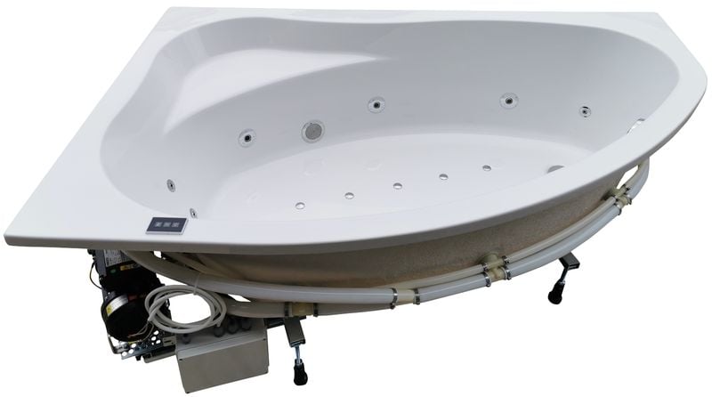 Narożna wanna spa z hydromasażem 145x95 lewa prawa jacuzzzi Polska zdjęcie 10