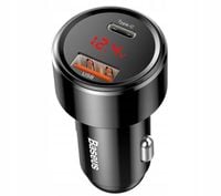Szybka ładowarka samochodowa 45W 6A Baseus Magic PPS QC 4.0 USB, USB typ C