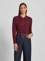 Gant Bluzka z długim rękawem wykładanym kołnierzem bordowy R38