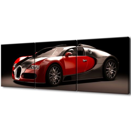 Obraz 150X50 Czerwone Bugatti Veyron Samochód Aut na Arena.pl