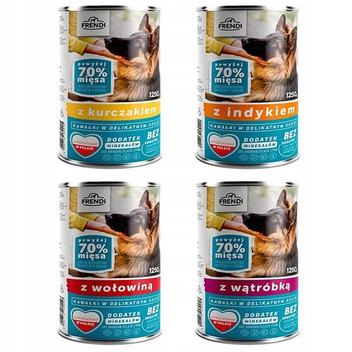 Frendi dla psa Mix smaków 16 puszek 1250 g na Arena.pl