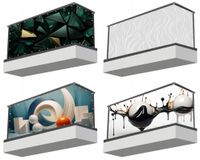 Osłona balkonowa mata ozdobna na balkon na wymiar ABSTRAKCYJNE WZORY