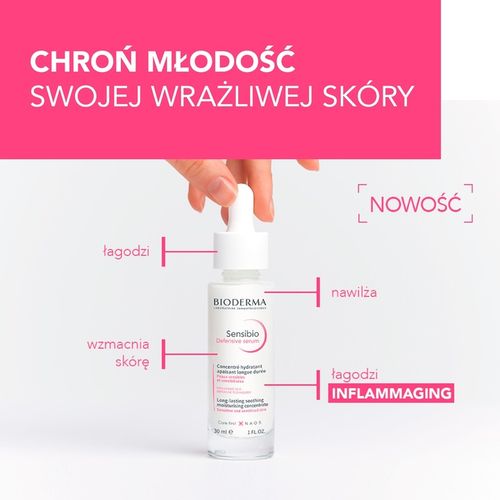 BIODERMA Sensibio Defensive serum do twarzy przeciwstarzeniowe, twarz 30 ml na Arena.pl