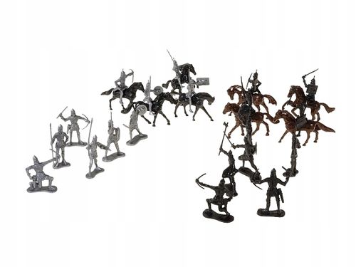 Drewniany Zamek RYCERZE RYCERZYKI ŻOŁNIERZE 60szt na Arena.pl