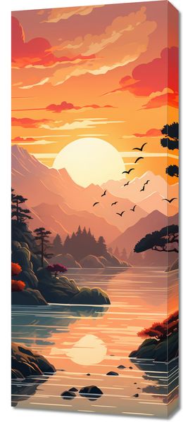 Obraz 40x100cm Złoty Zachód zdjęcie 1