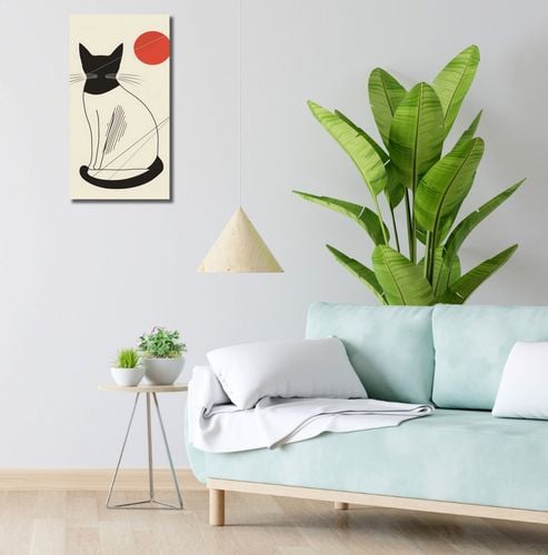 Obraz 30x60cm Czerwony Krąg na Arena.pl