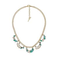 naszyjnik kolia kryształkowy wianuszek turkus n224