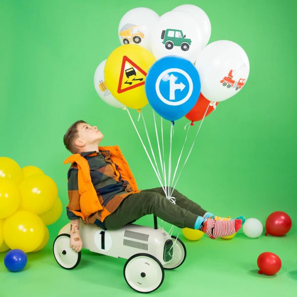 Balony lateksowe Auta, 9 szt. zdjęcie 3