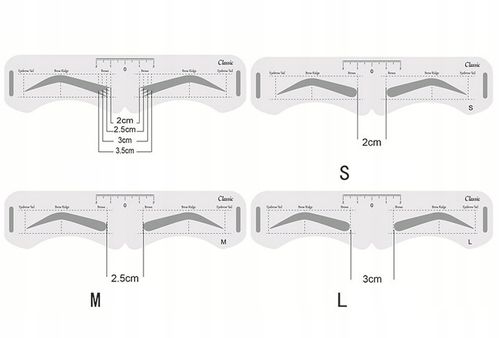 Szablony do stylizacji brwi linijka symetryczna U na Arena.pl