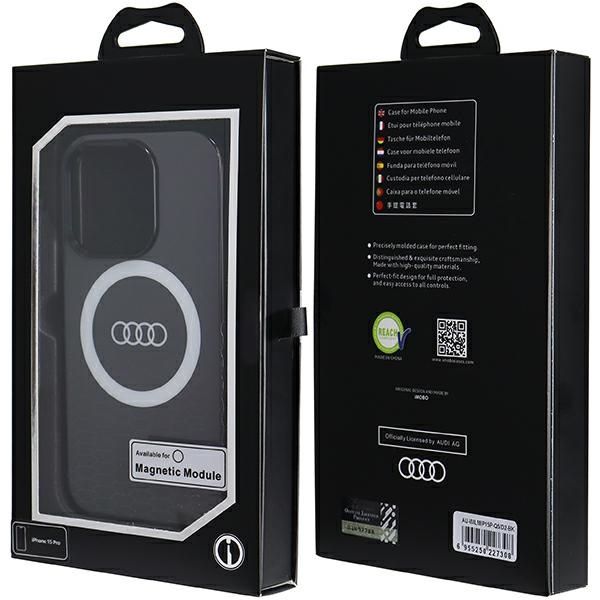 Etui Audi do iPhone 15 Pro, Czarny, MagSafe zdjęcie 7