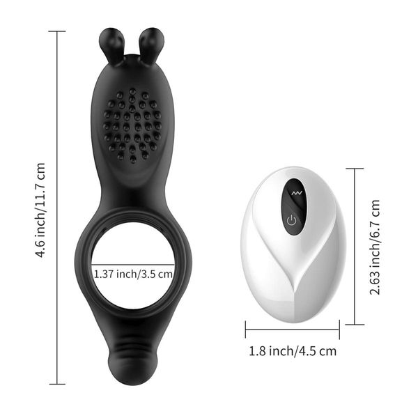 Rabbitvibration Cock Ring With Remote zdjęcie 6