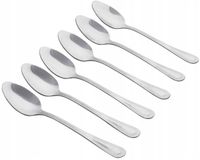 ŁYŻECZKA DO KAWY HERBATY 6szt STAL NIERDZEWNA