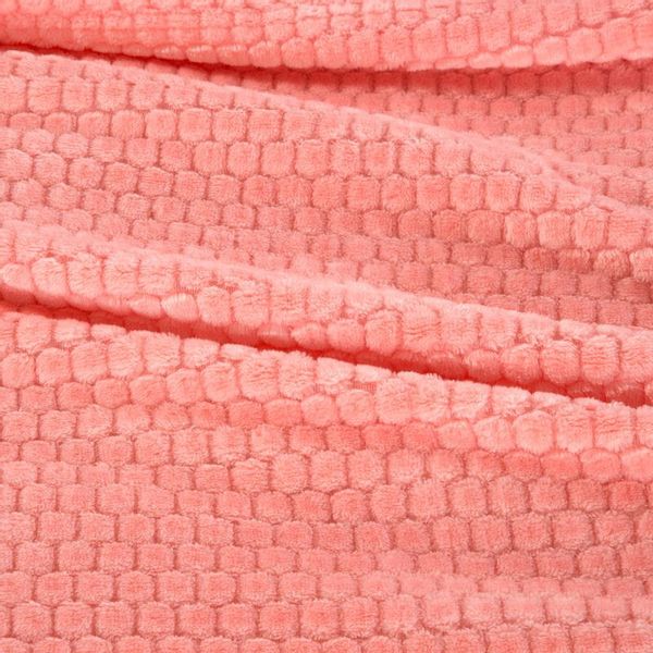 Puszysty koc wytłaczany wzór 3D 150X200 POMARAŃCZOWY zdjęcie 4