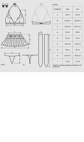 schooly kostium l/xl obsessive na Arena.pl
