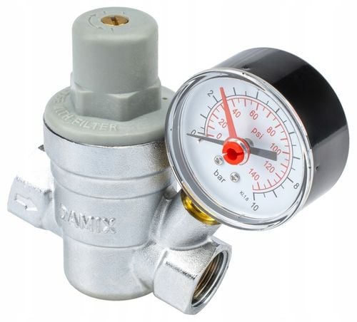 REDUKTOR CIŚNIENIA WODY Z MANOMETREM 1/2'' DN15 REGULATOR 1,5-6,5 BAR na Arena.pl