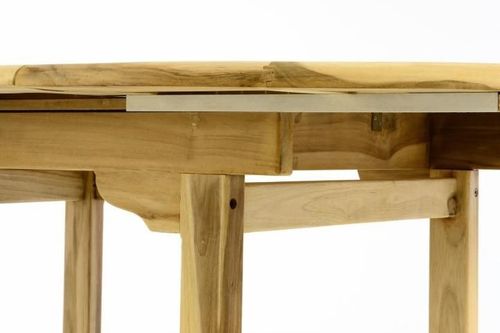 Stół ogrodowy wykonany z drewna tekowego DIVERO - 120/170 cm na Arena.pl