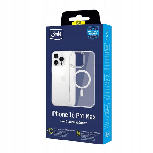 Nieżółknące etui MagSafe na tył do iPhone 16 Pro Max 3mk EverClear Mag Case na Arena.pl