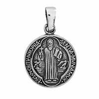 SREBRNY MEDALIK ŚWIĘTY BENEDYKT SREBRO PRÓBY 925