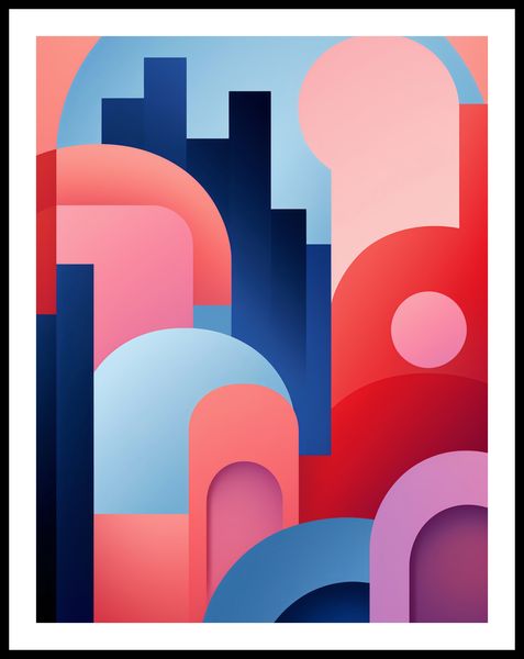 Plakat 50x65cm Miasto Kolorów zdjęcie 3