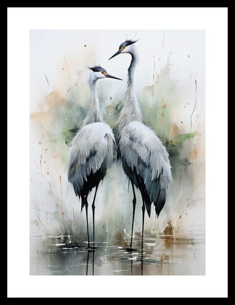 Plakat 25x35cm Tańczące Czaple zdjęcie 3