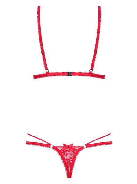 Seksowne, Czerwone Body Obsessive Lovlea L/XL zdjęcie 4