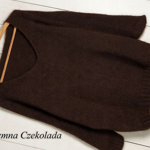 WŁOSKI SWETER MOHER KOBIECY MIĘKKI SWETER MOHER OVERSIZE kolory 686 na Arena.pl