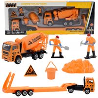 ZESTAW POJAZDY BUDOWLANE BETONIARKA AUTA METAL RESORAKI REMONT BUDOWA