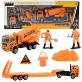 ZESTAW POJAZDY BUDOWLANE BETONIARKA AUTA METAL RESORAKI REMONT BUDOWA