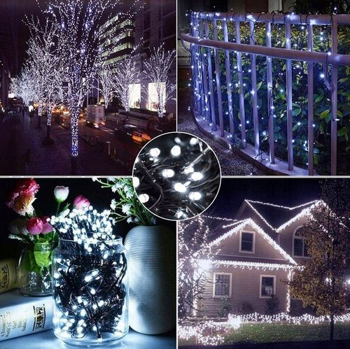 LAMPKI ŚWIĄTECZNE CHOINKOWE NA CHOINKĘ Zewnętrzne Wewnętrzne 500 LED ZIMNE na Arena.pl